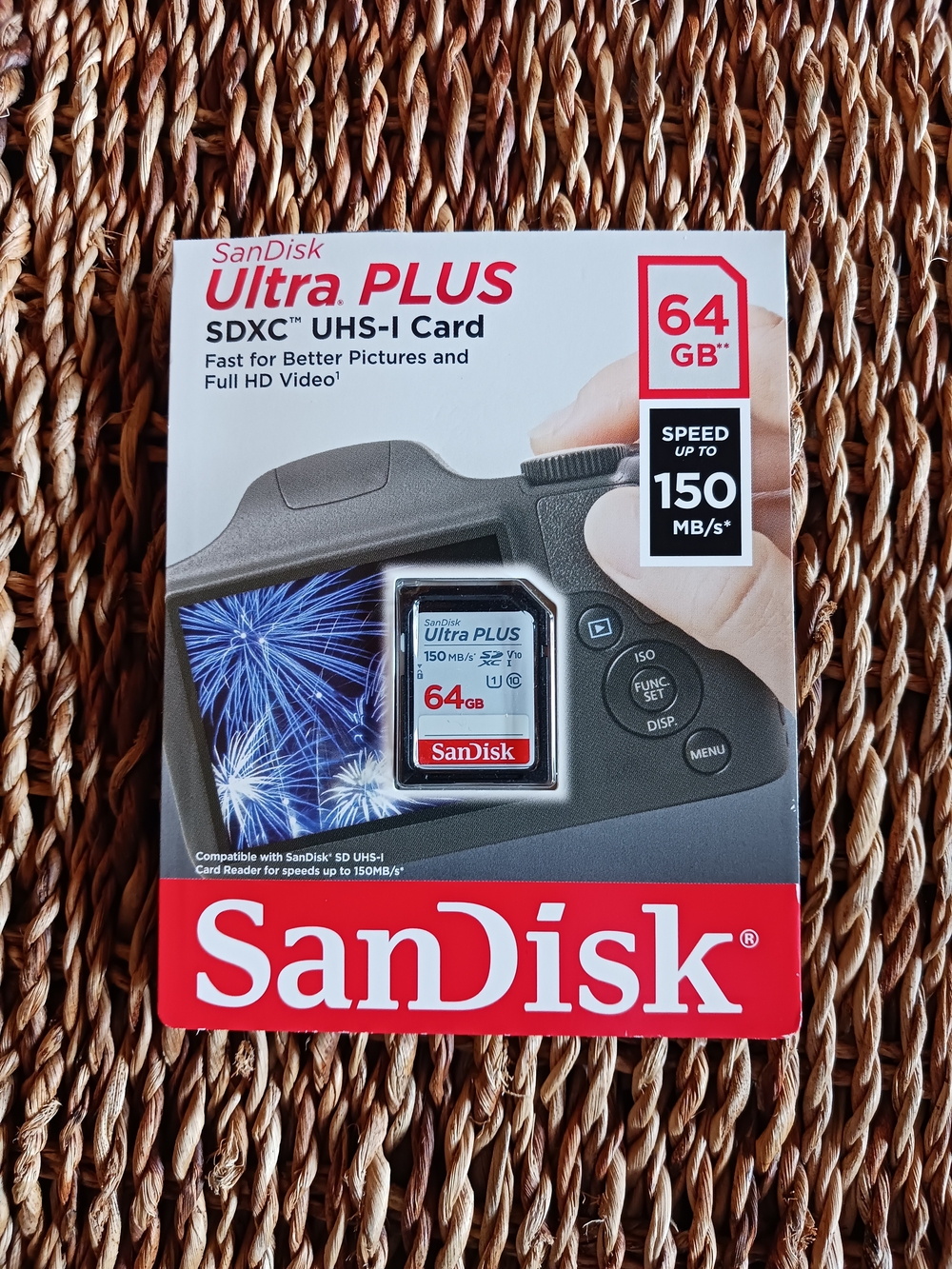 SanDisk Ultra PLUS 64 GB SDXC UHS-I Memory Card 150 MB/s NIB New In Box